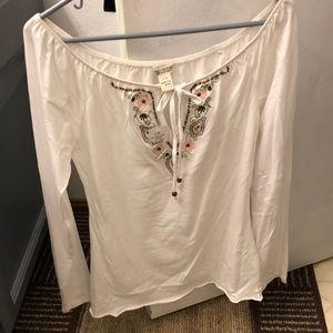 Spy-C Couture bohemian beaded blouse